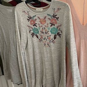 Taylor And Sage Extra Large Long Sleeve Shirt With Ruffle Detail